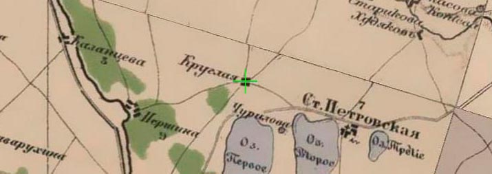 Круглое на карте Стрельбицкого, 1871г